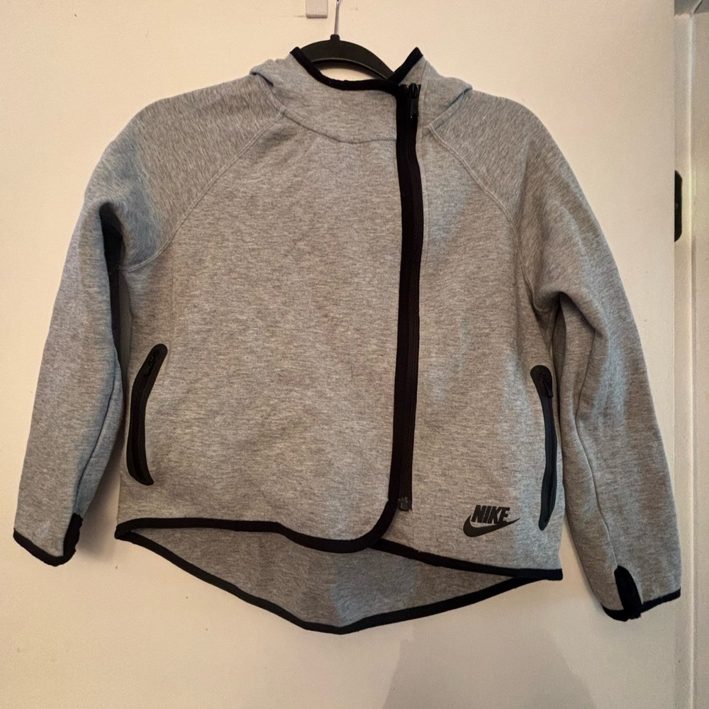 Nike Heather Gray Hoodie with Black Trim